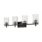Z-Lite Grayson Vanity, 4-Light, 31 In.W x 5.75 In.L x 8.5 In.H, Matte Black/Clear + Etched Opal 1949-4V-MB - alternate 6